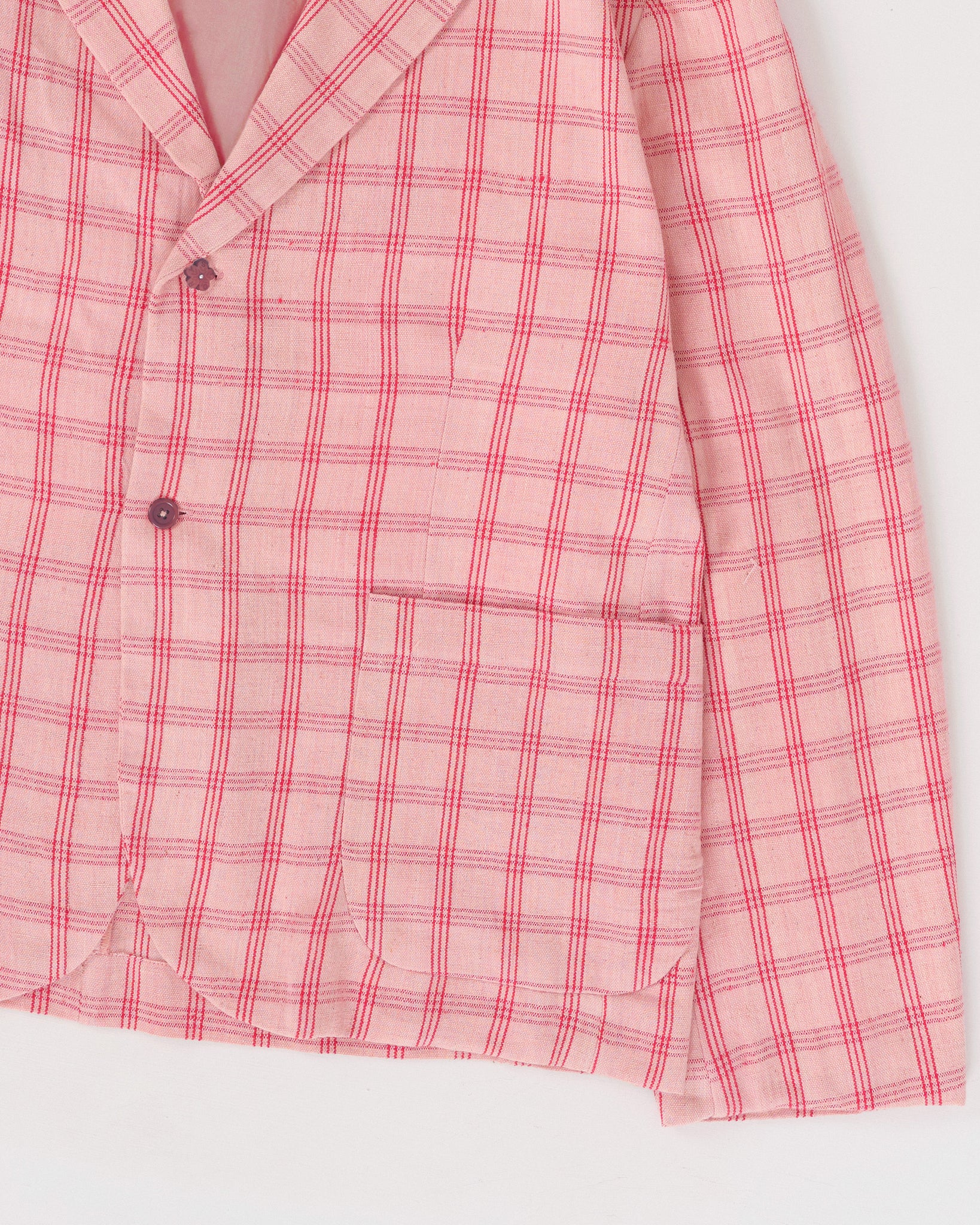 Shale Jacket - Pink Check Handloom