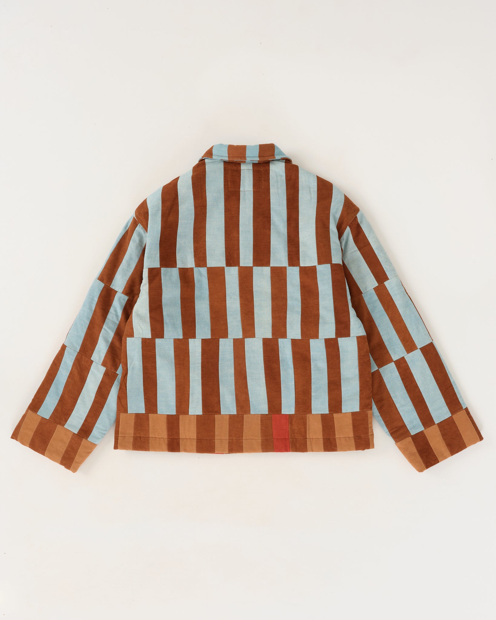 Short on Time Jacket - Indigo Stripe Patchwork