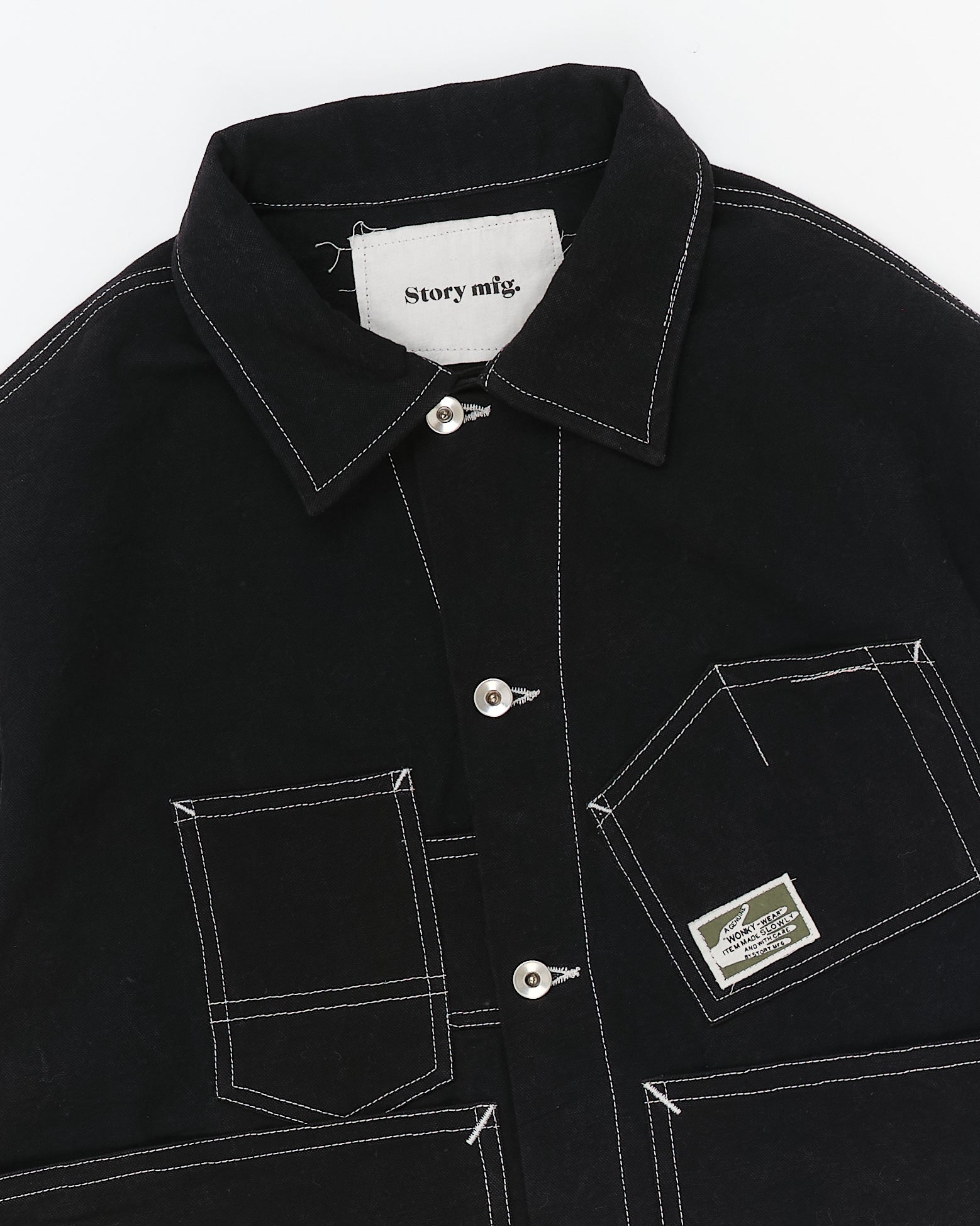 Station Jacket - Black Wonky-Wear
