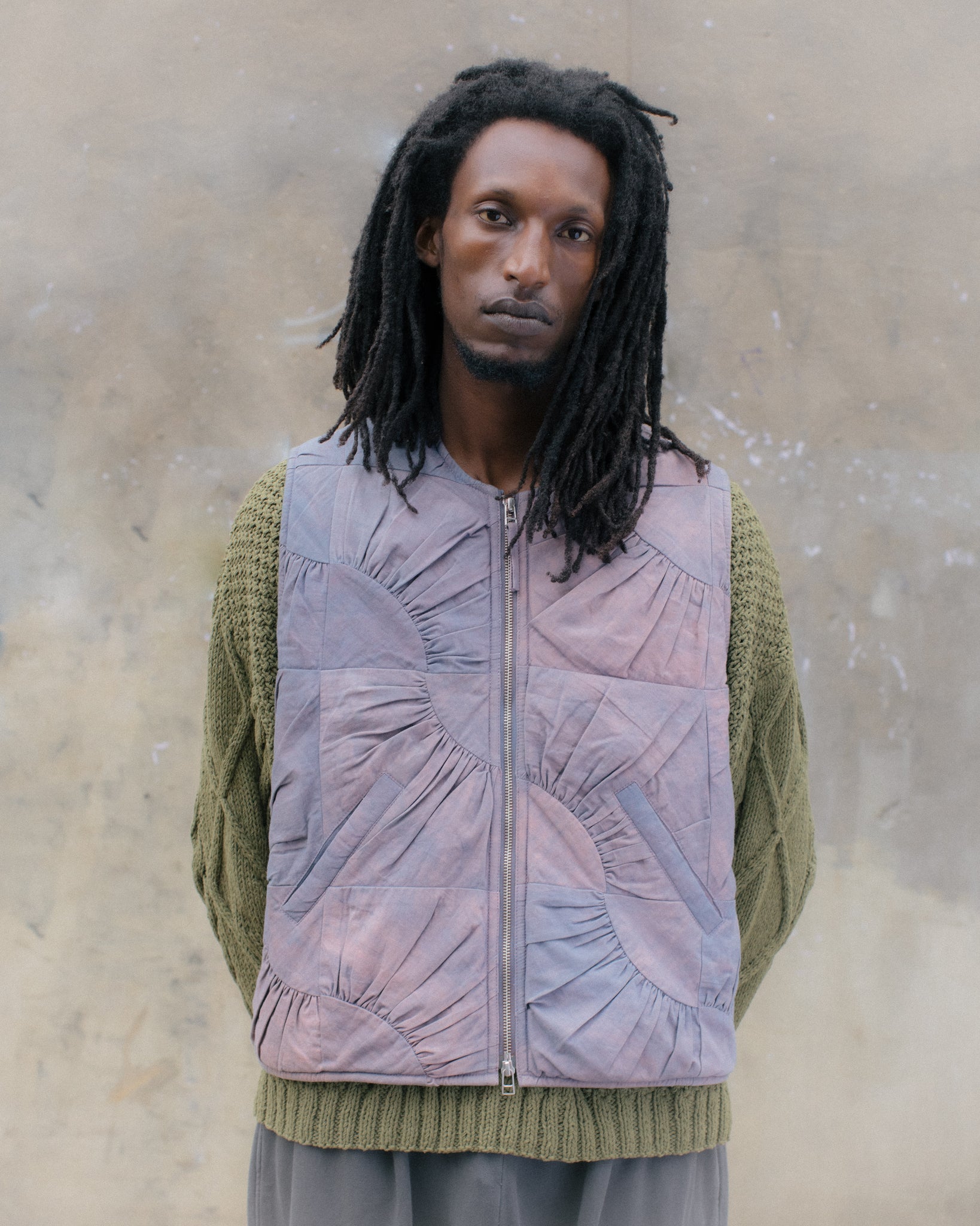 Pluto Vest - Purple Wandering Patchwork