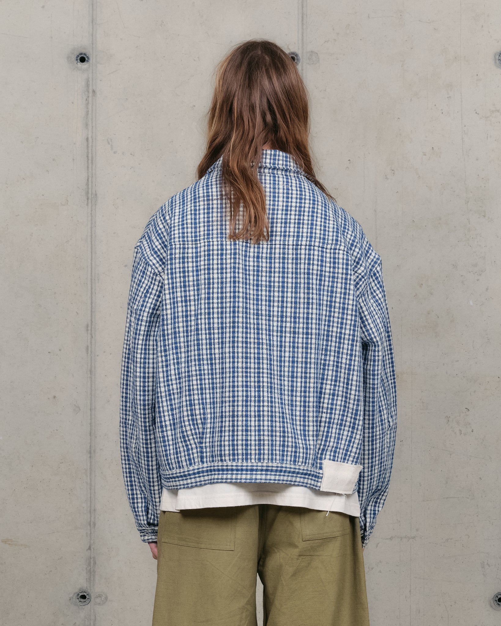 Sundae Jacket - Indigo Check Handloom