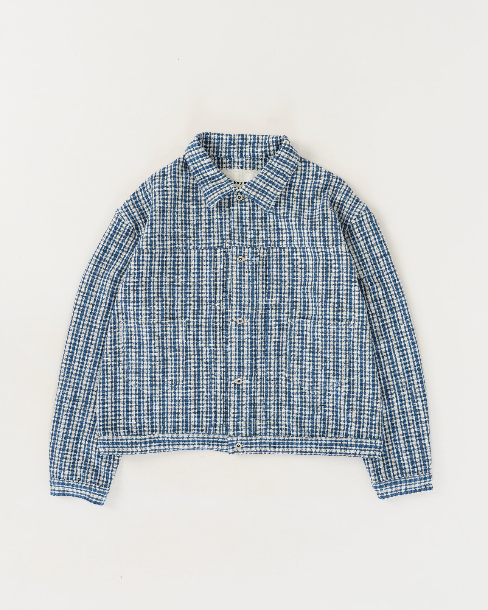 Sundae Jacket - Indigo Check Handloom