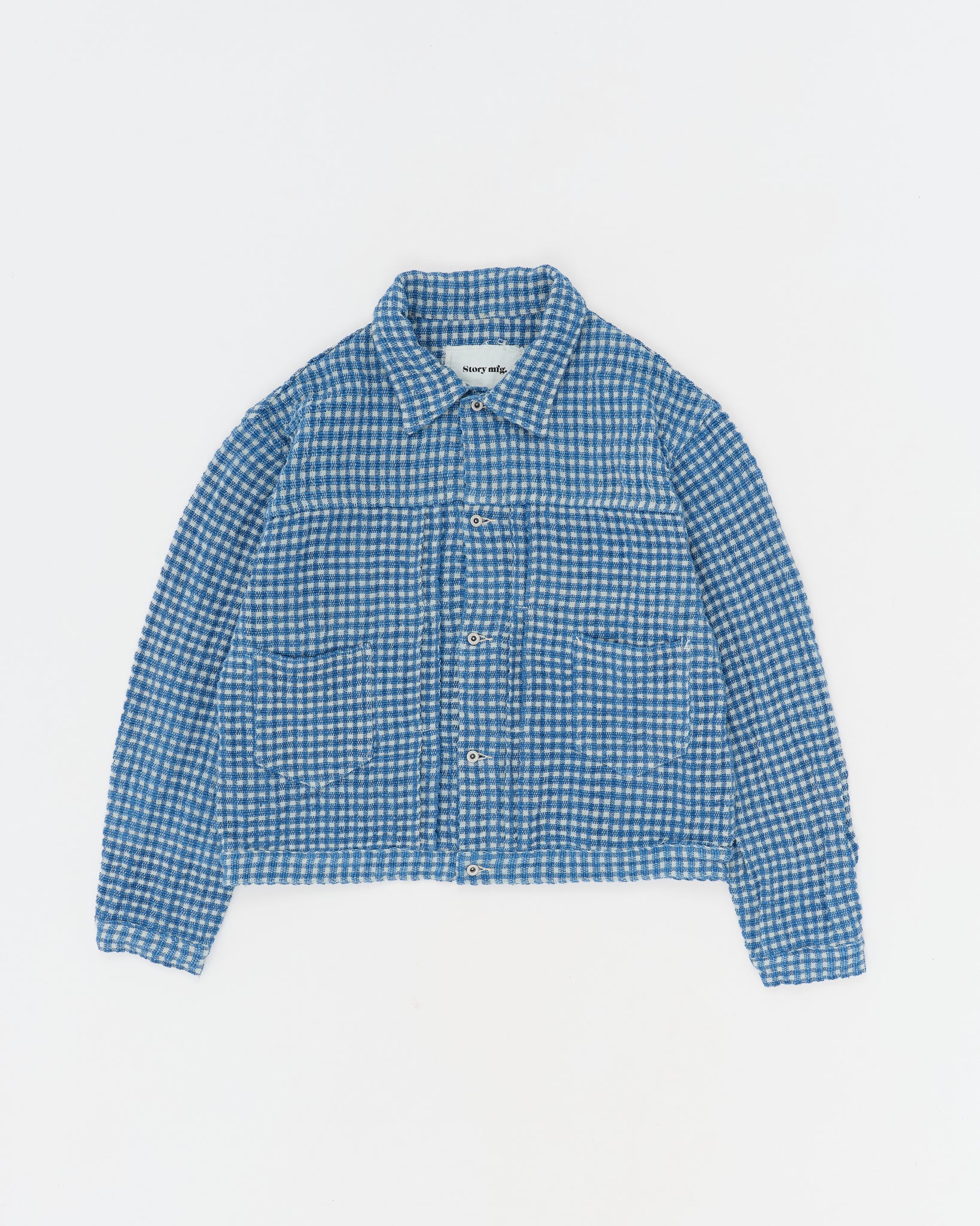 Sundae Jacket - Indigo Wobbly Waffle