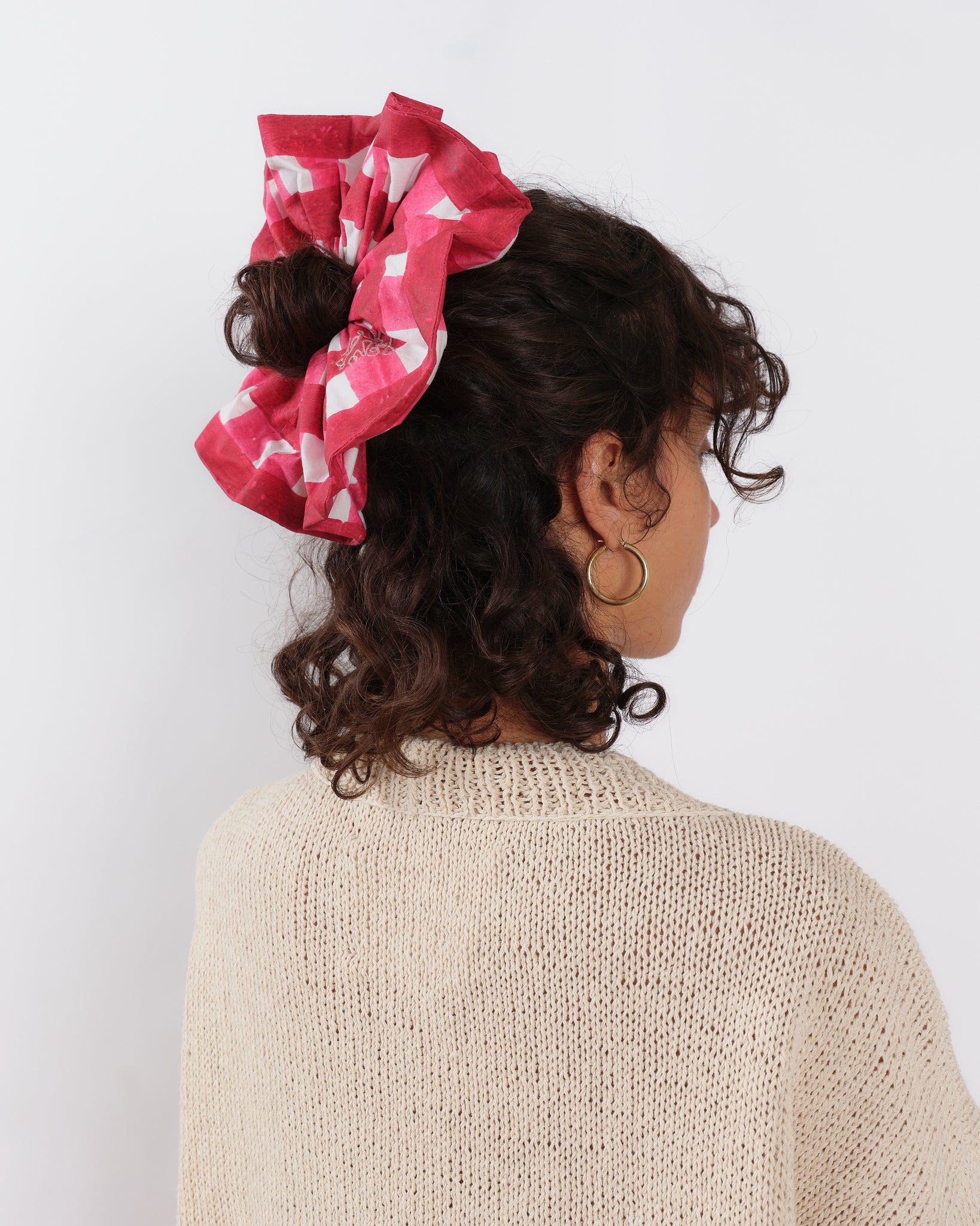 Scrunchie - Red Chunky Gingham