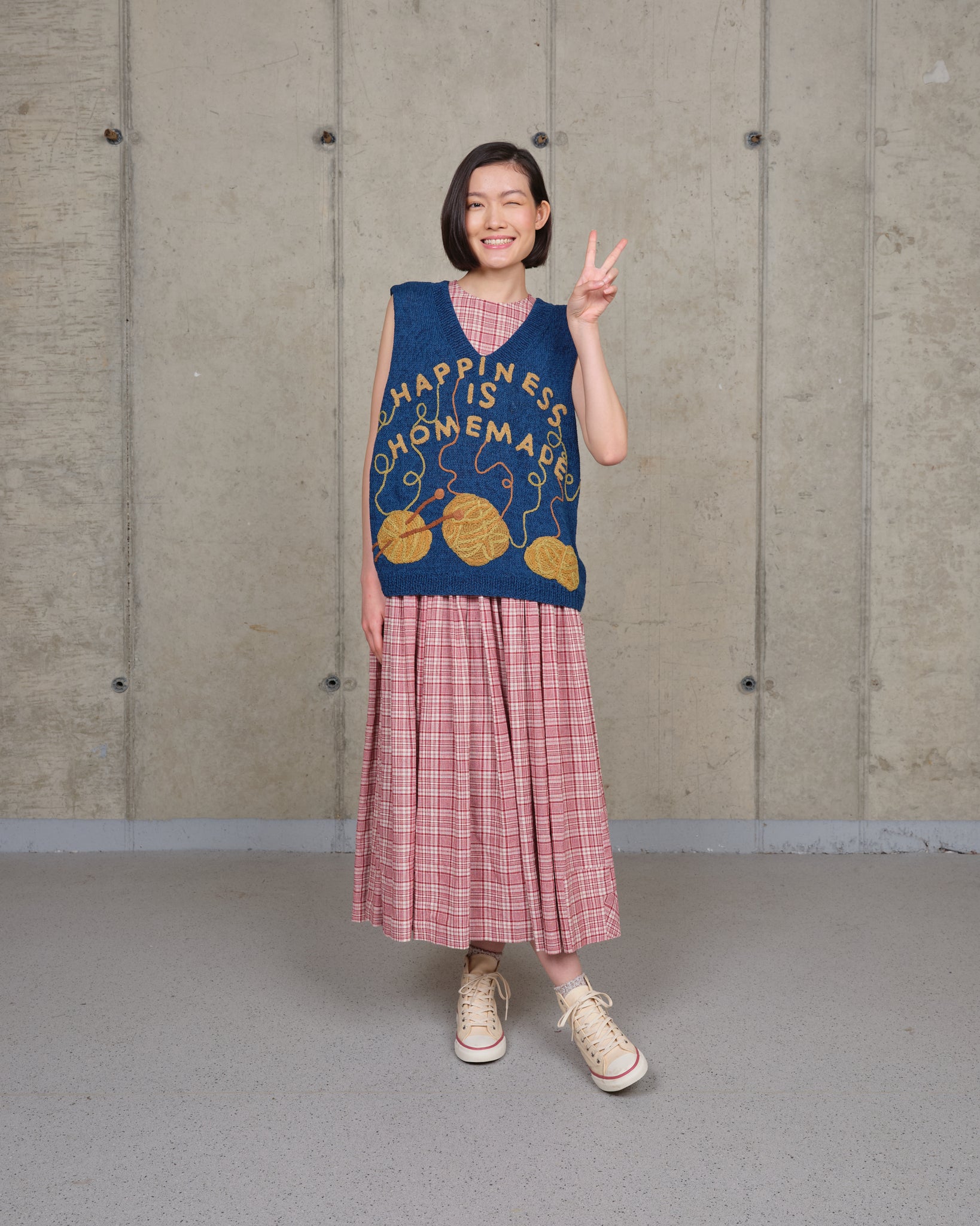 Party Knit Vest - Indigo Homemade