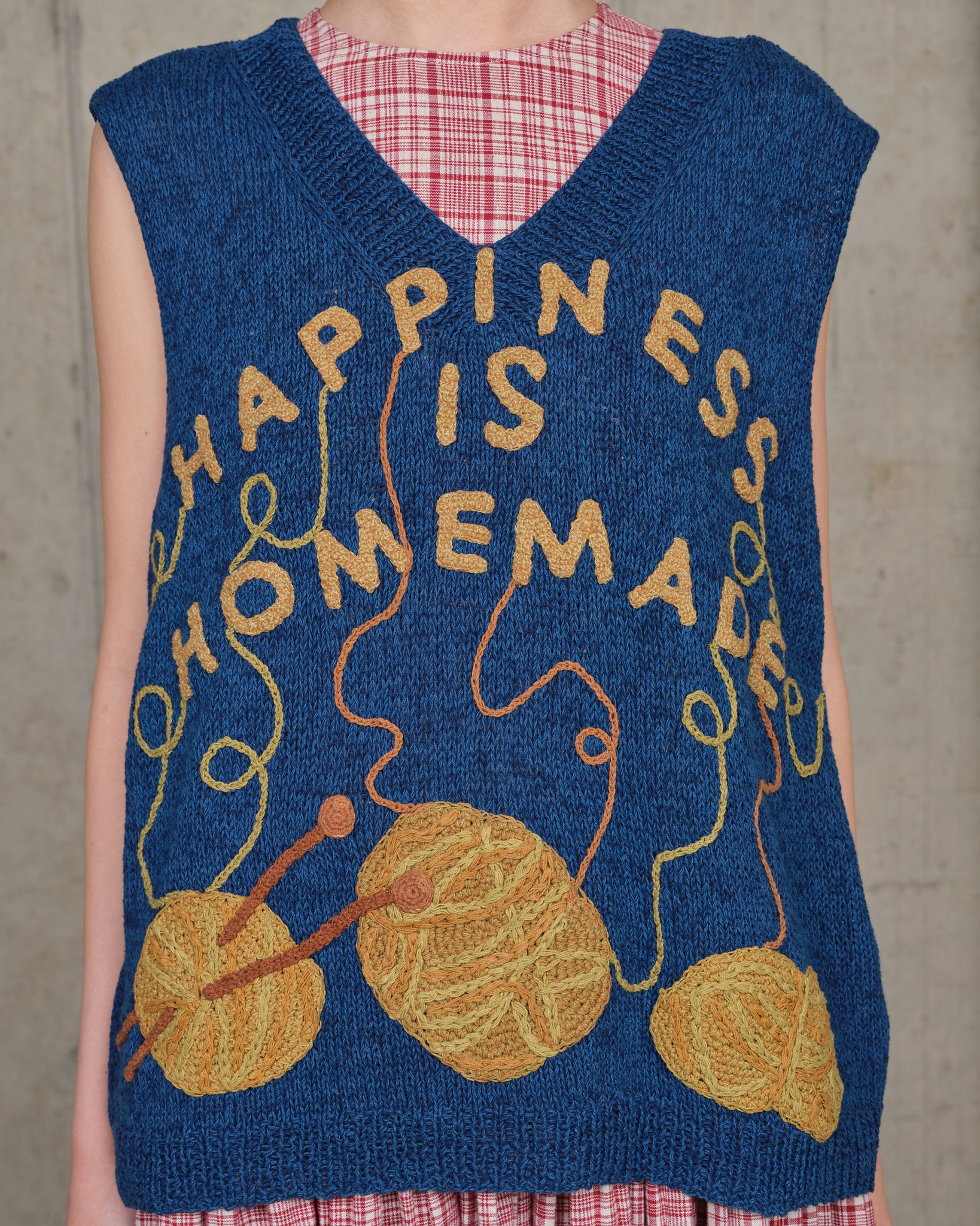 Party Knit Vest - Indigo Homemade