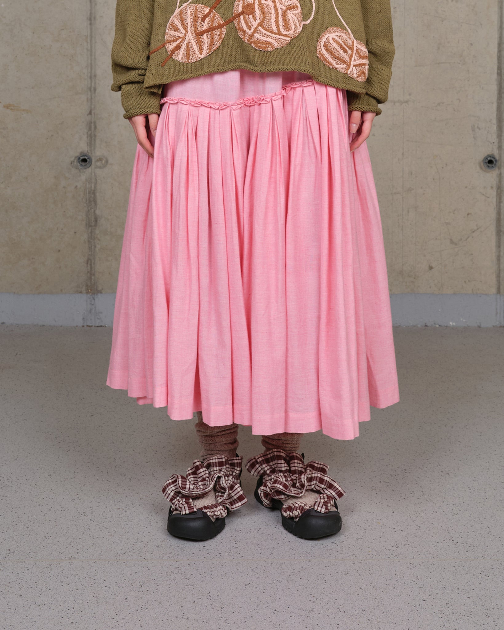 Pine Skirt - Pink Pleats