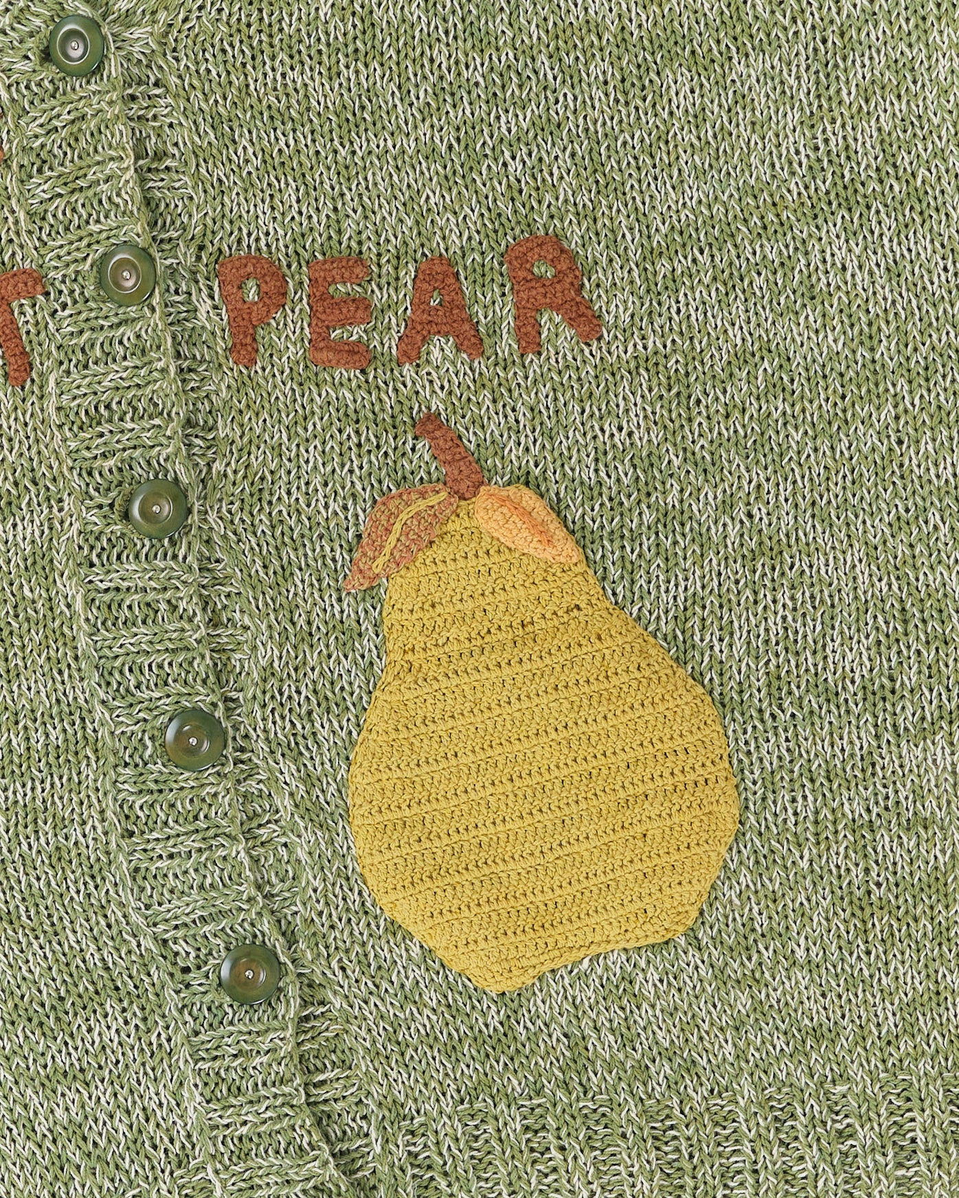 Twinsun Knit Cardigan - Green Pears