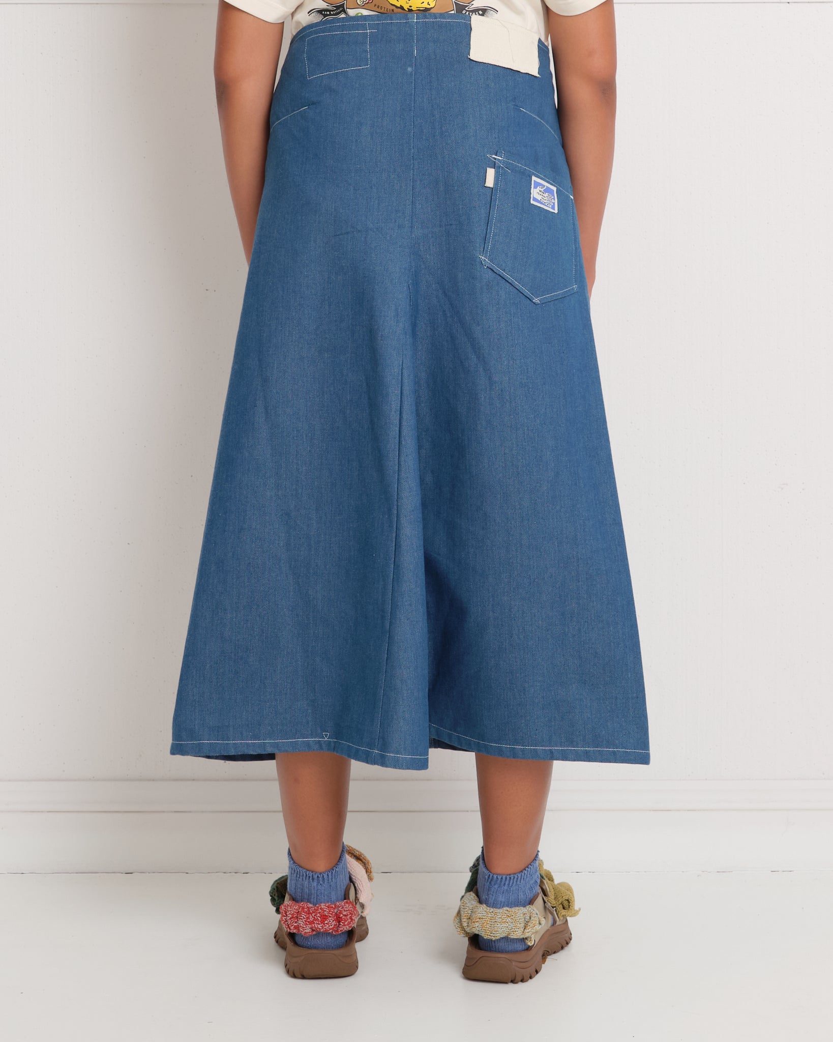 Twisty Skirt - Indigo Denim Wonky-Wear