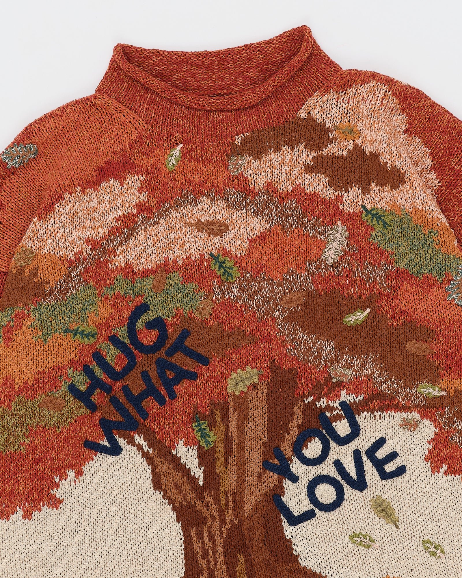 Twinsun Knit Rollneck - Orange Hug What You Love