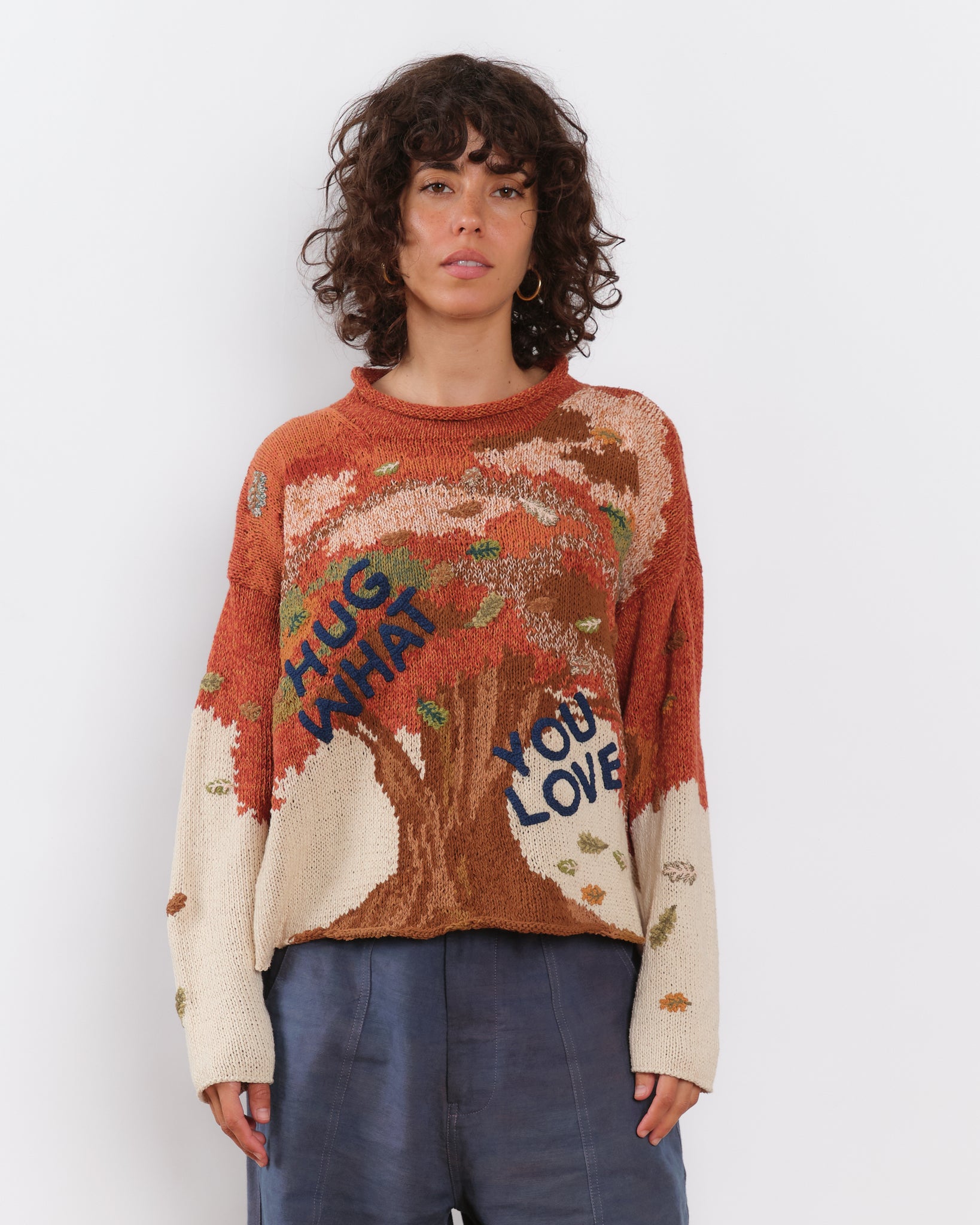 Twinsun Knit Rollneck - Orange Hug What You Love